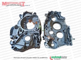 Jinlun JL150-5 Chopper Şanzıman, Krank Kutusu Sağ-Sol Takım - Balansörlü GRİ